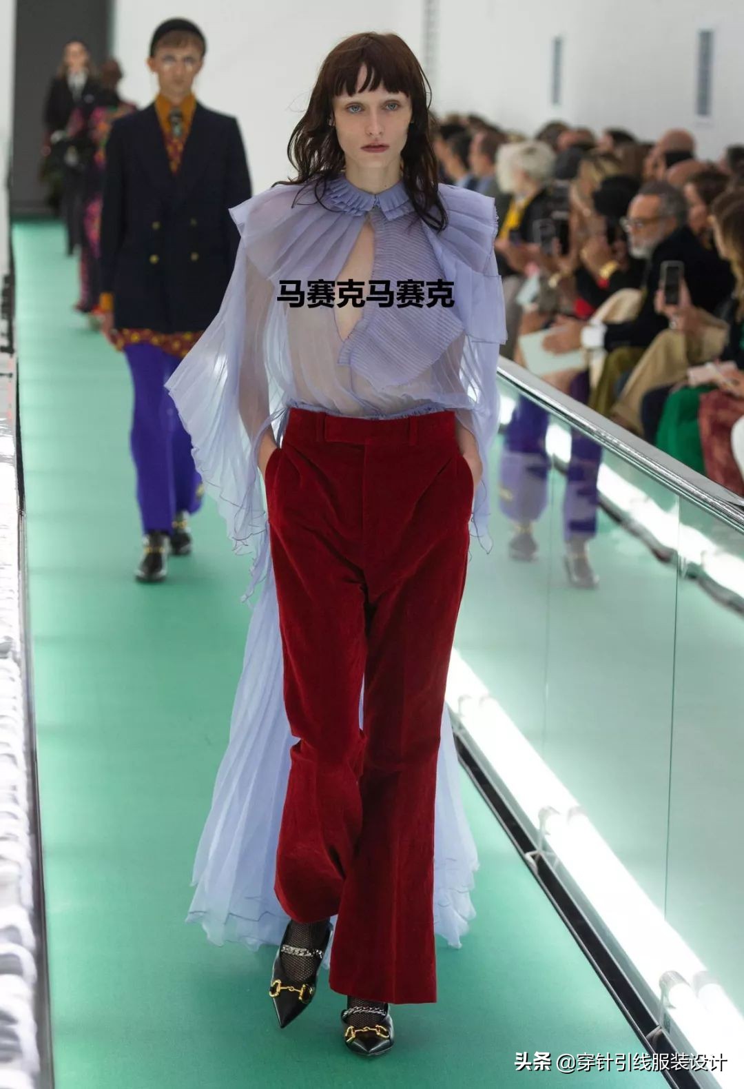 肖战gucci造型,肖战参加gucci全新系列时装秀