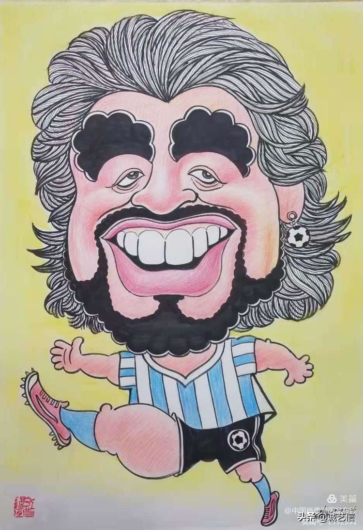 马拉多纳高清漫画壁纸,马拉多纳漫画
