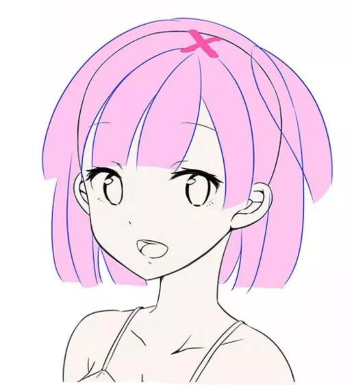 幼儿画头发怎么画,画完脸型怎么画头发