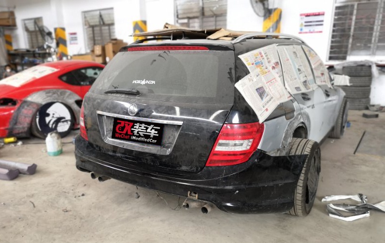 改装奔驰c200旅行版,奔驰c200改装四近四远