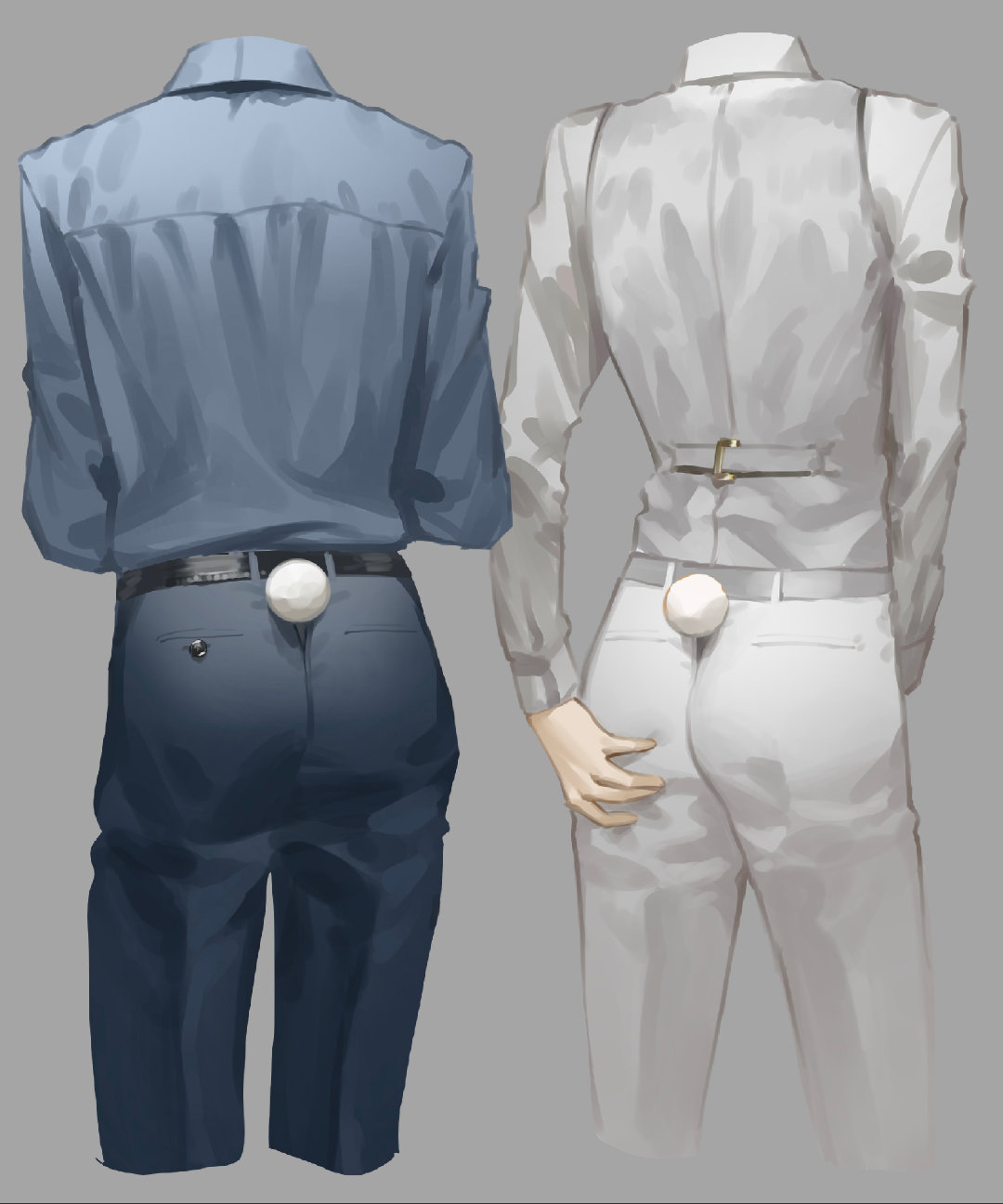 臀部素材画法,男性臀部画法教程