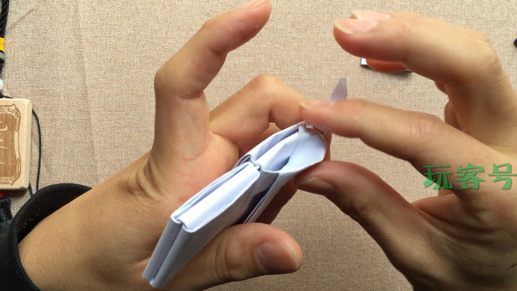 驳壳枪折法图片,80后驳壳枪折纸