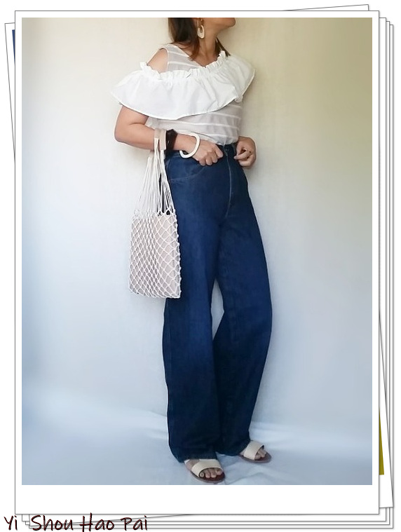 优衣库高腰阔腿直筒裤穿搭,优衣库的高腰宽腿裤
