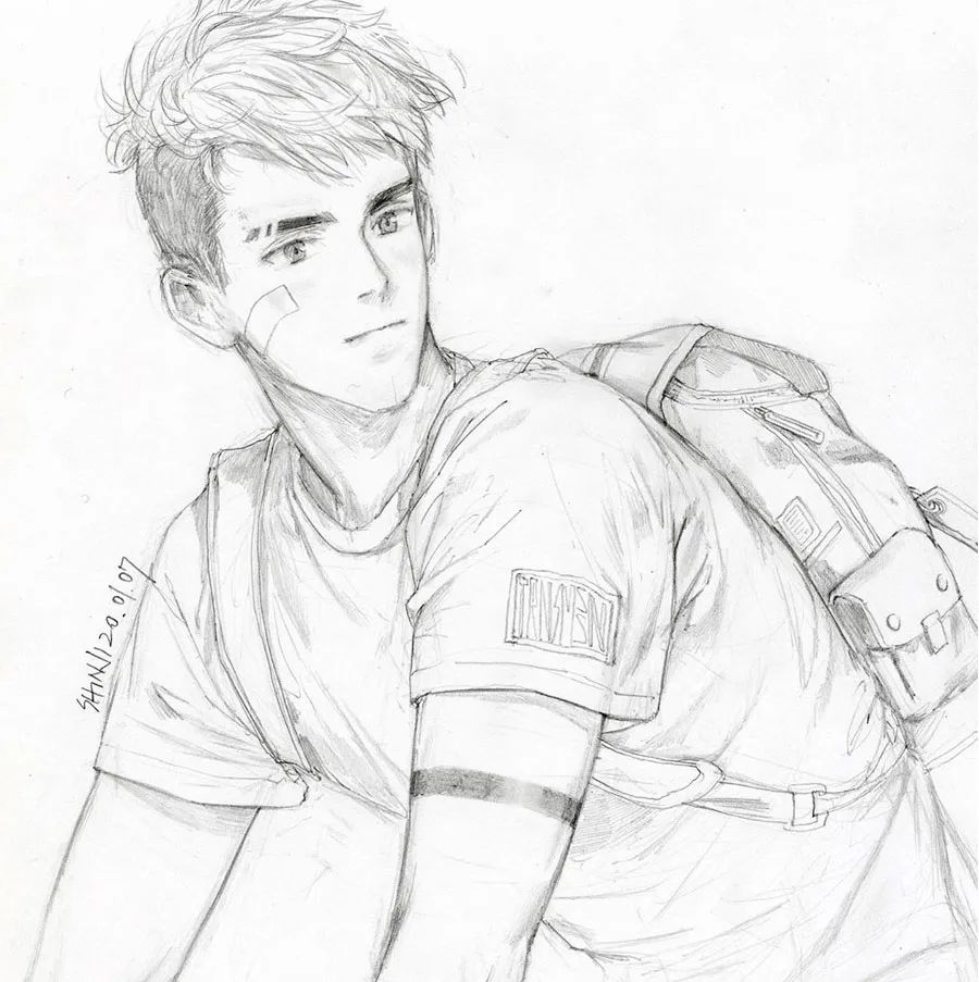 绘画手绘动漫铅笔画,绘画灵感儿童