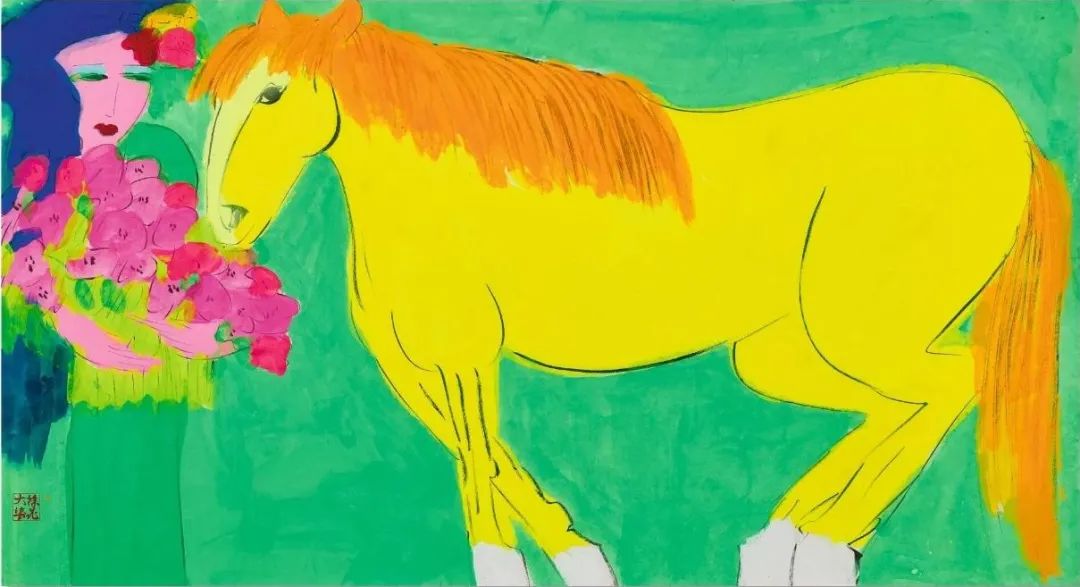 常玉群马图拍卖,常玉巨作群马首度亮相拍卖市场