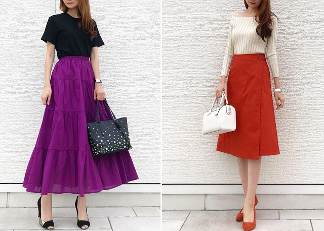 半身裙主要怎么搭配呢,一条半身裙的各种搭配