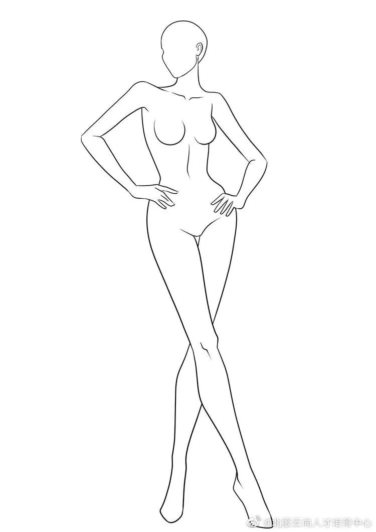 手绘服装画身体,手绘人物服装画法