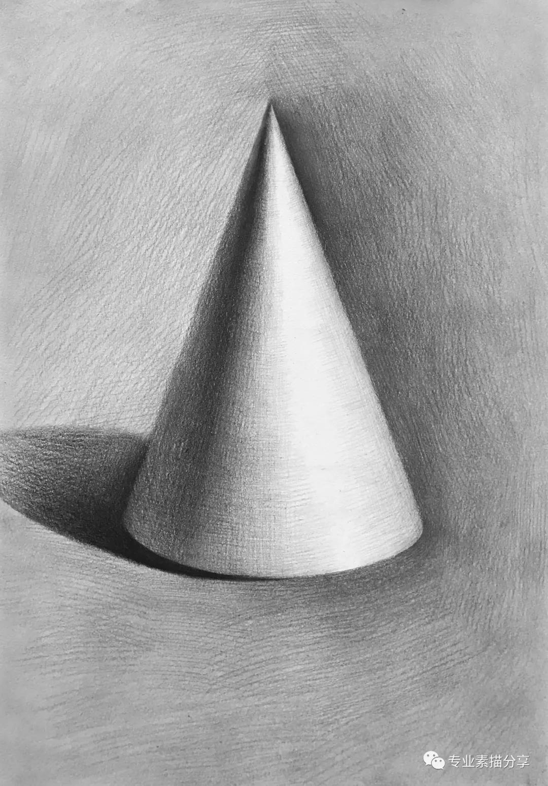 圆锥石膏几何体,临摹石膏几何体圆锥