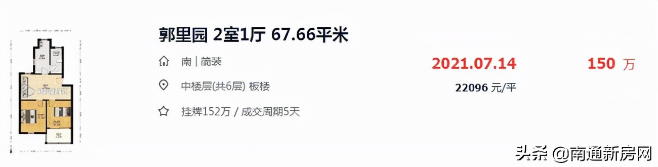 南通二手房崇川区老破小,南通老破小房价