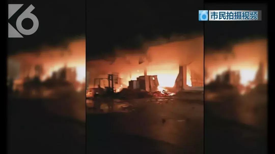 “这是我见过的最大的火…”数千平米仓库付之一炬