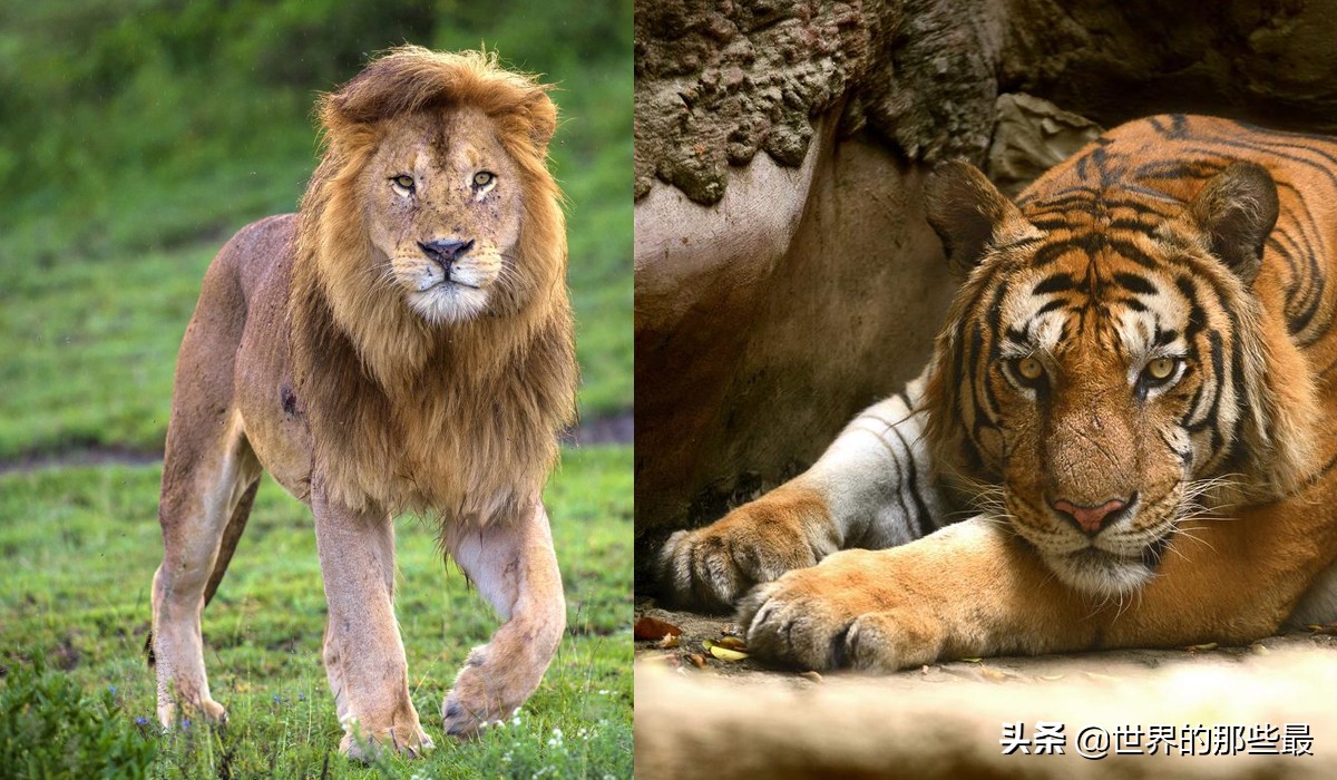 老虎比雄狮厉害但是还是会退让,最凶猛的老虎对最凶猛的雄狮对决