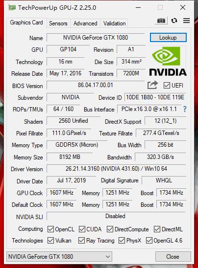 ￥1799买GTX1080全新显卡，你这让GTX1660Ti怎么活？还带一年保修