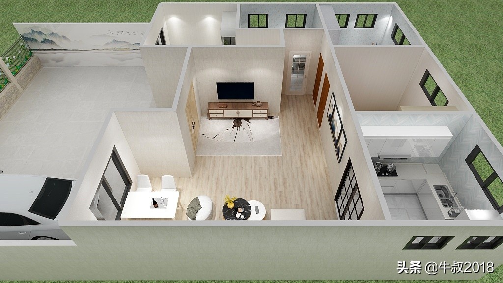 一层农村自建房小户型平面设计图,农村自建一层小户型平房设计图