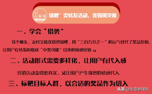 支付宝锦鲤活动条件,支付宝锦鲤活动成功的原因是什么