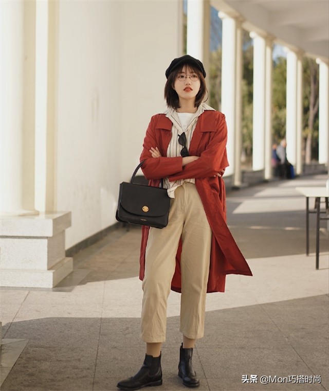 短风衣搭配烟管裤,风衣搭配烟管裤穿搭