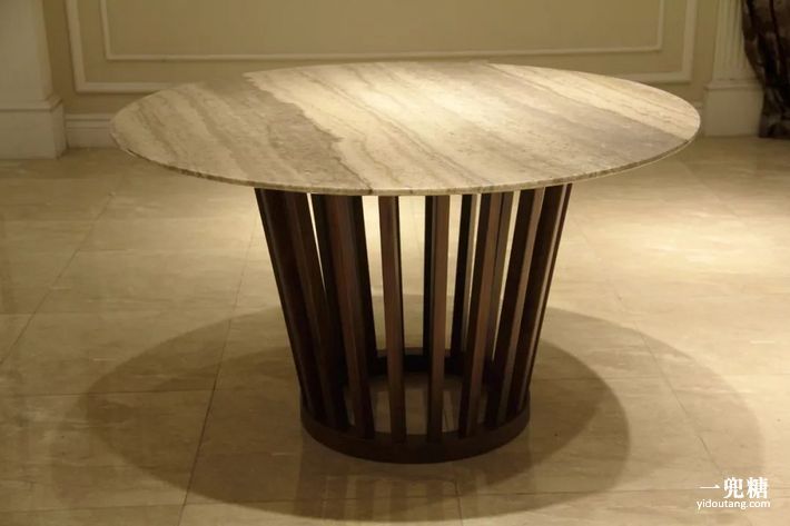 大户型餐桌大理石现代轻奢风,天然大理石餐桌轻奢高端设计感