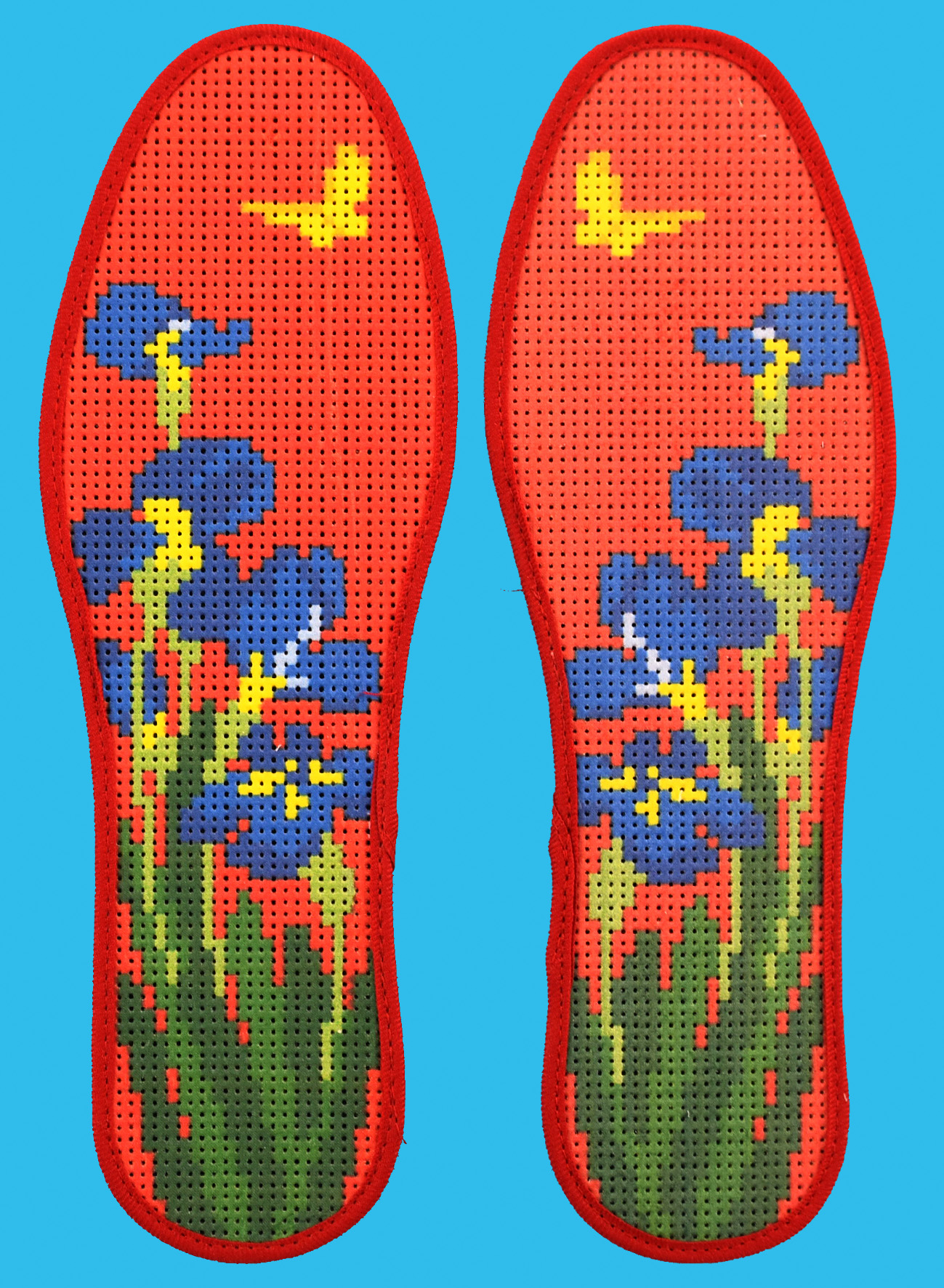 绣花鞋垫的图案寓意功能,鞋垫绣花花样图梅花