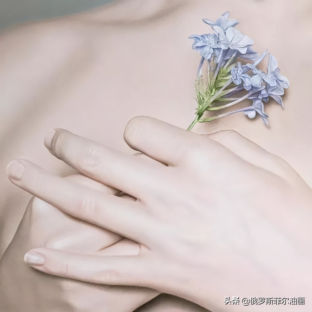 美女画家画美女，怎么看怎么美，看着她的画呼吸都要停滞了