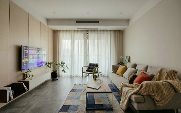 小户型电视柜屏风鞋柜一体背景墙,北欧鞋柜电视柜组合效果图