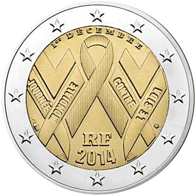 四分之一欧元中法纪念币,2欧元纪念币