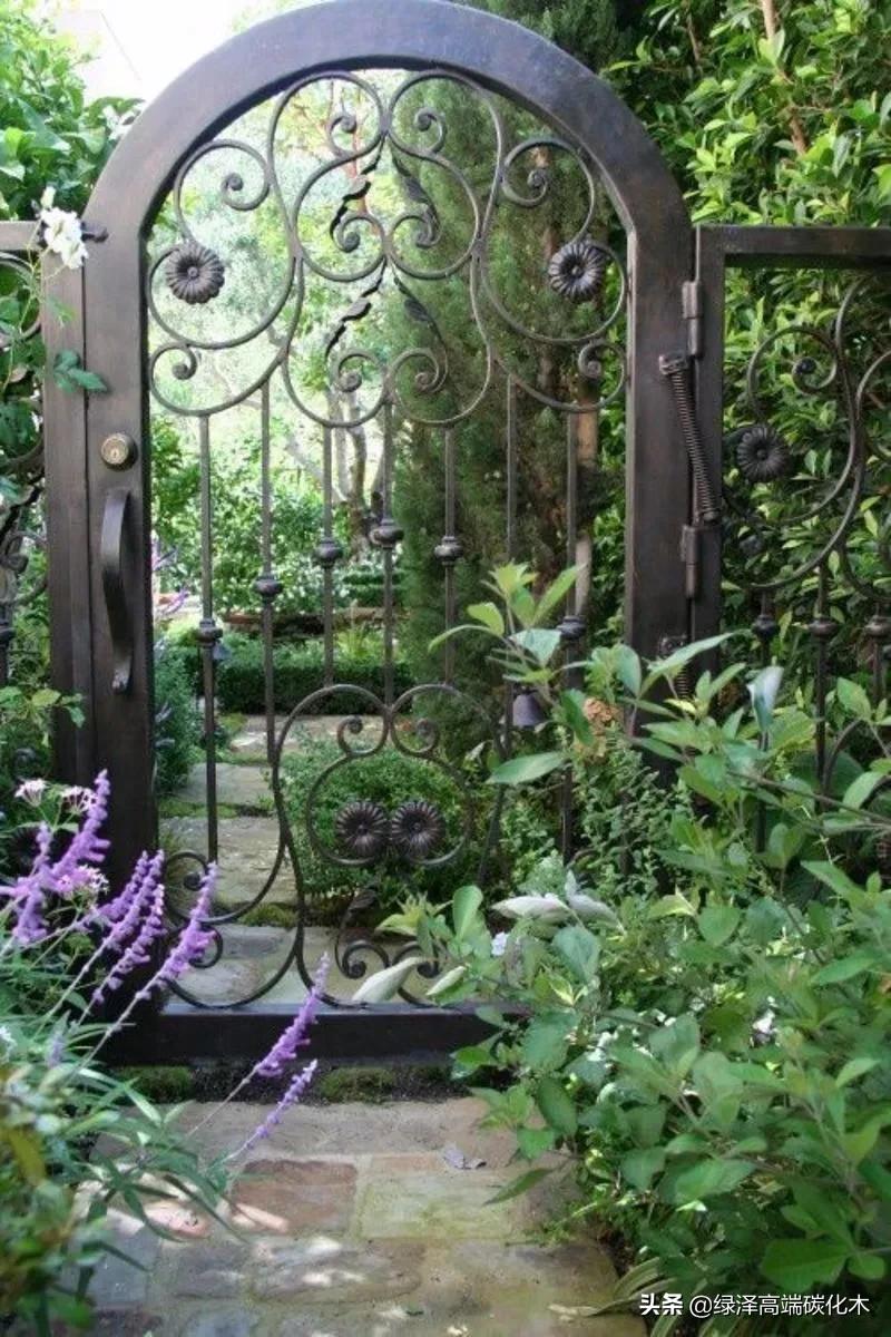 庭院栅栏门制作,庭院围墙护栏栅栏门