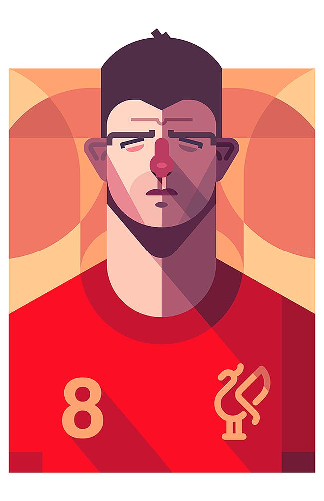 足球运动员插画,美国插画师josieportillo绘画