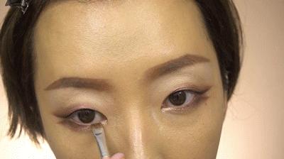 单眼皮眼妆的画法初学者视频,圆眼单眼皮内眦赘皮眼妆画法