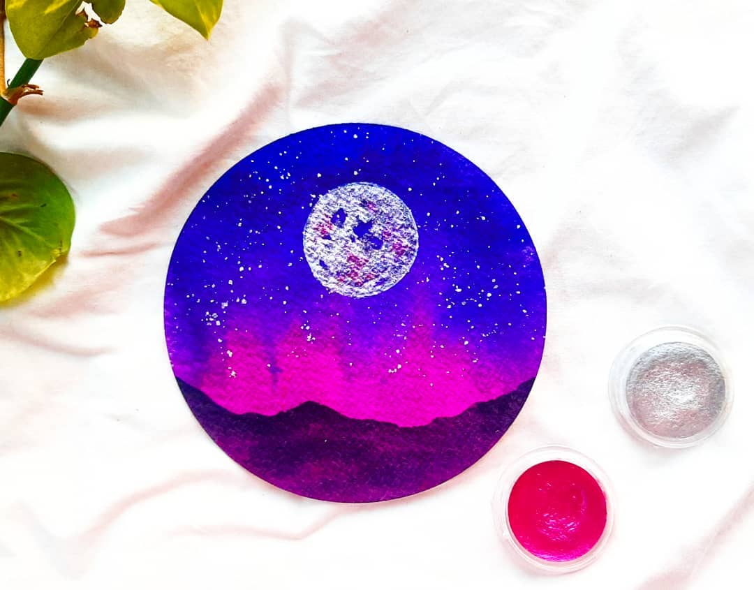 用固体水彩来写merrychristmas,水彩画作品卡通入门