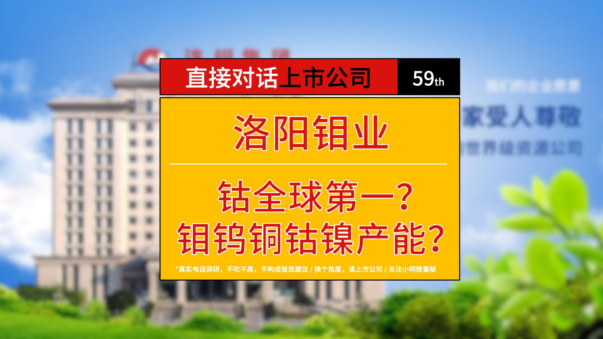 千亿钴业洛阳钼业,洛阳钼业最新深度分析