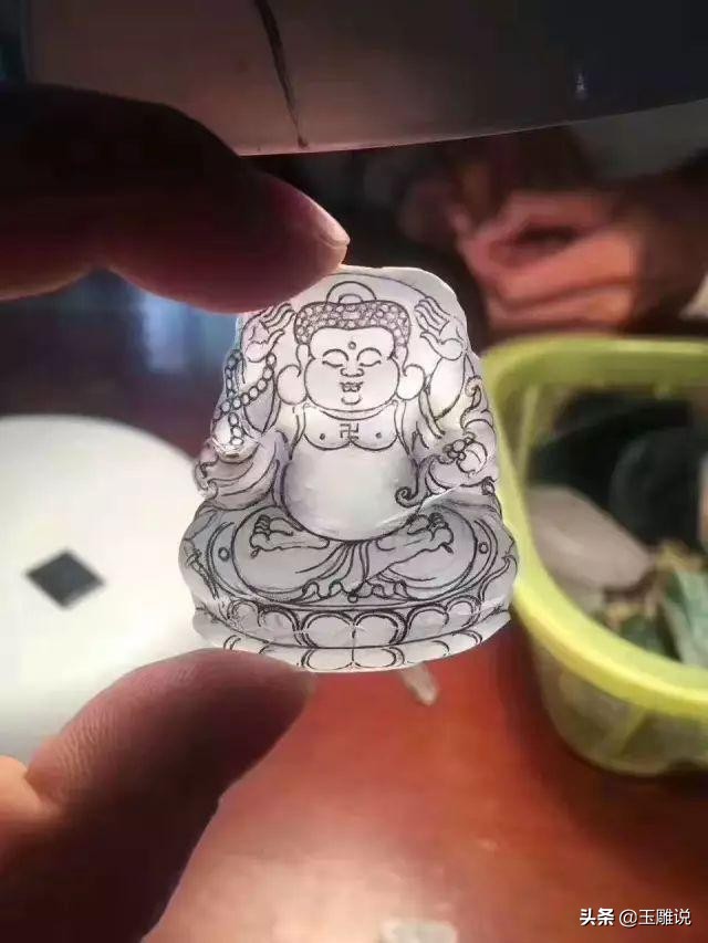 玉雕大师的观音挂件,手工整雕观音挂件