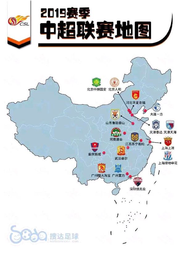 中国足球城市联赛排名,2019年足球中超