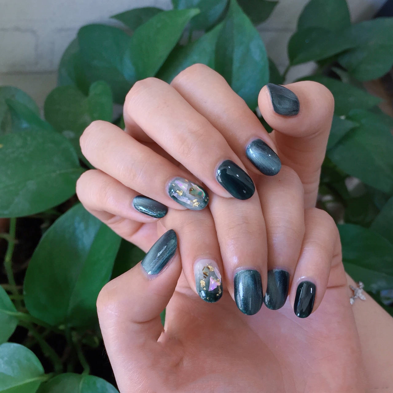 简单晕染美甲教程腮红黄皮,美甲网红款红色日系晕染