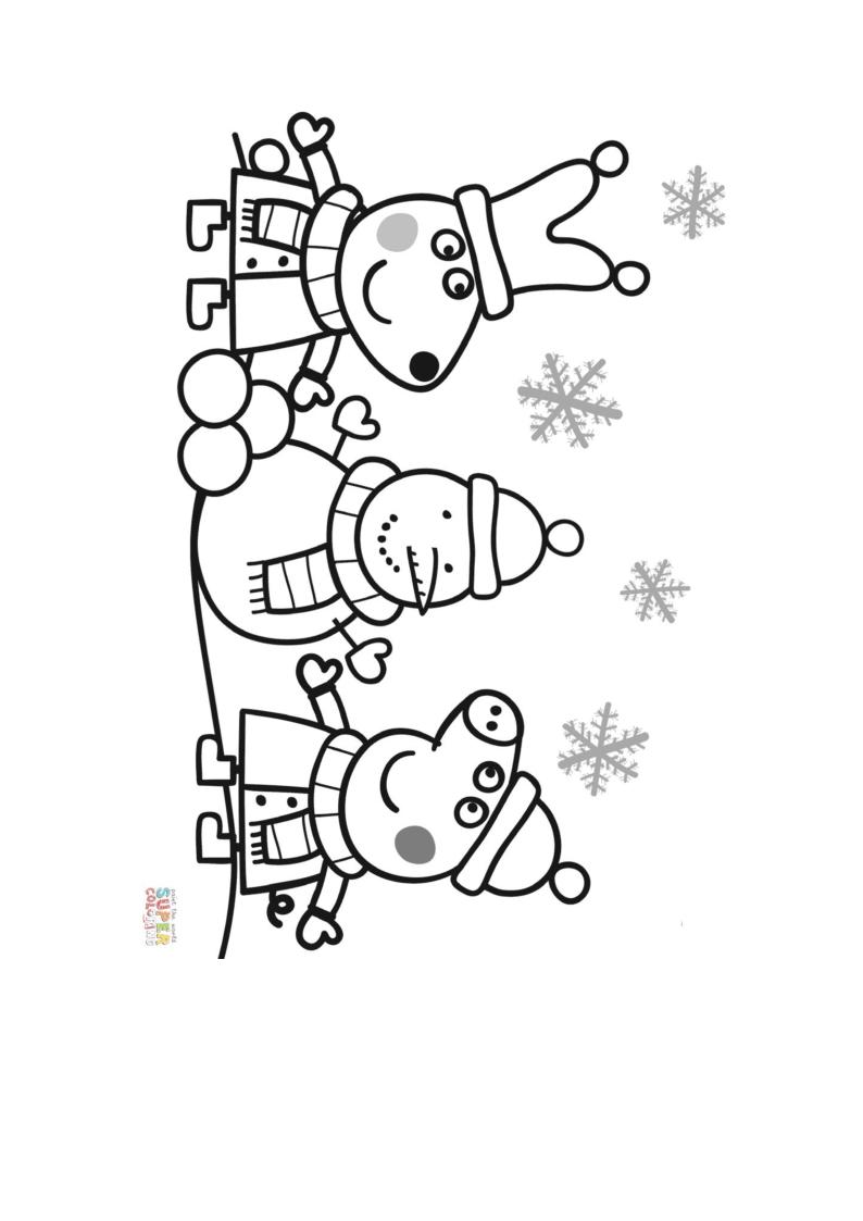 小猪佩奇填色画图片可打印,小猪佩奇填色小视频