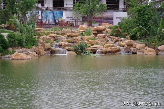 室内假山庭院假山,假山景观鱼池没假山底座怎么设计