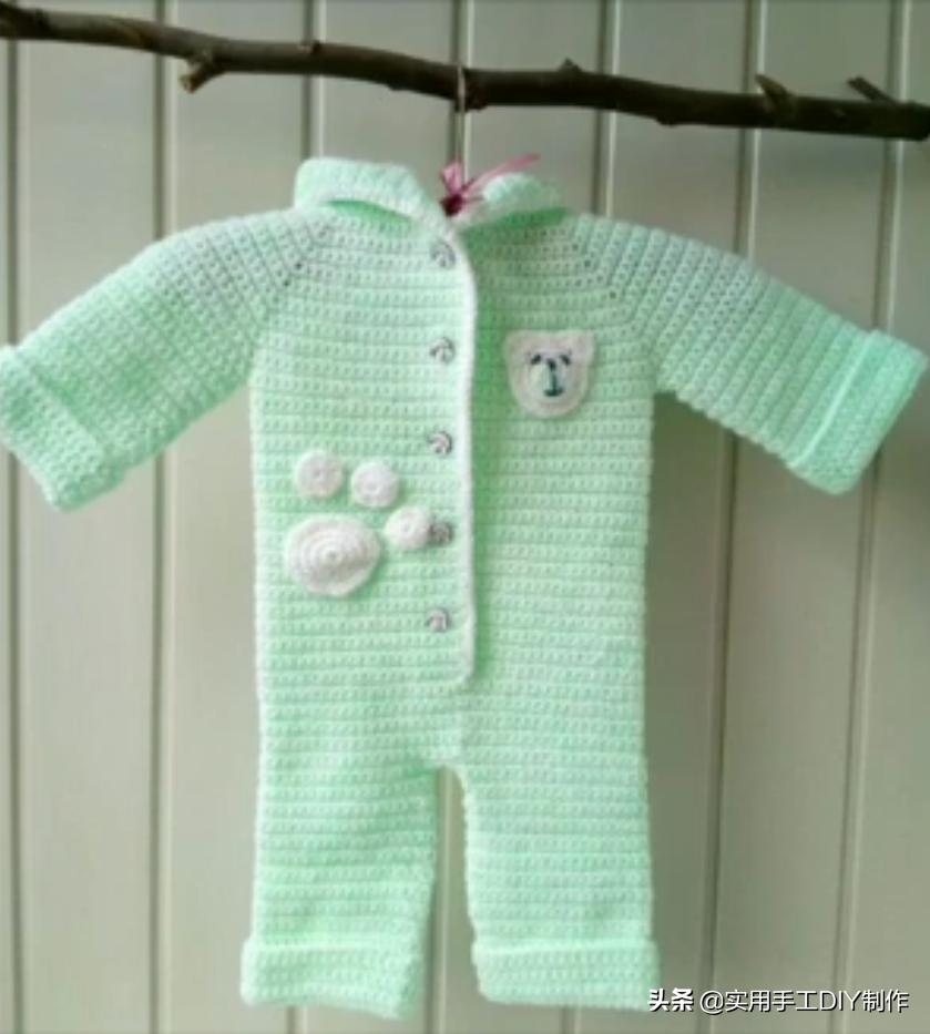 叶子针织宝宝连体衣裤教程 (连体婴儿裤子针织教程)