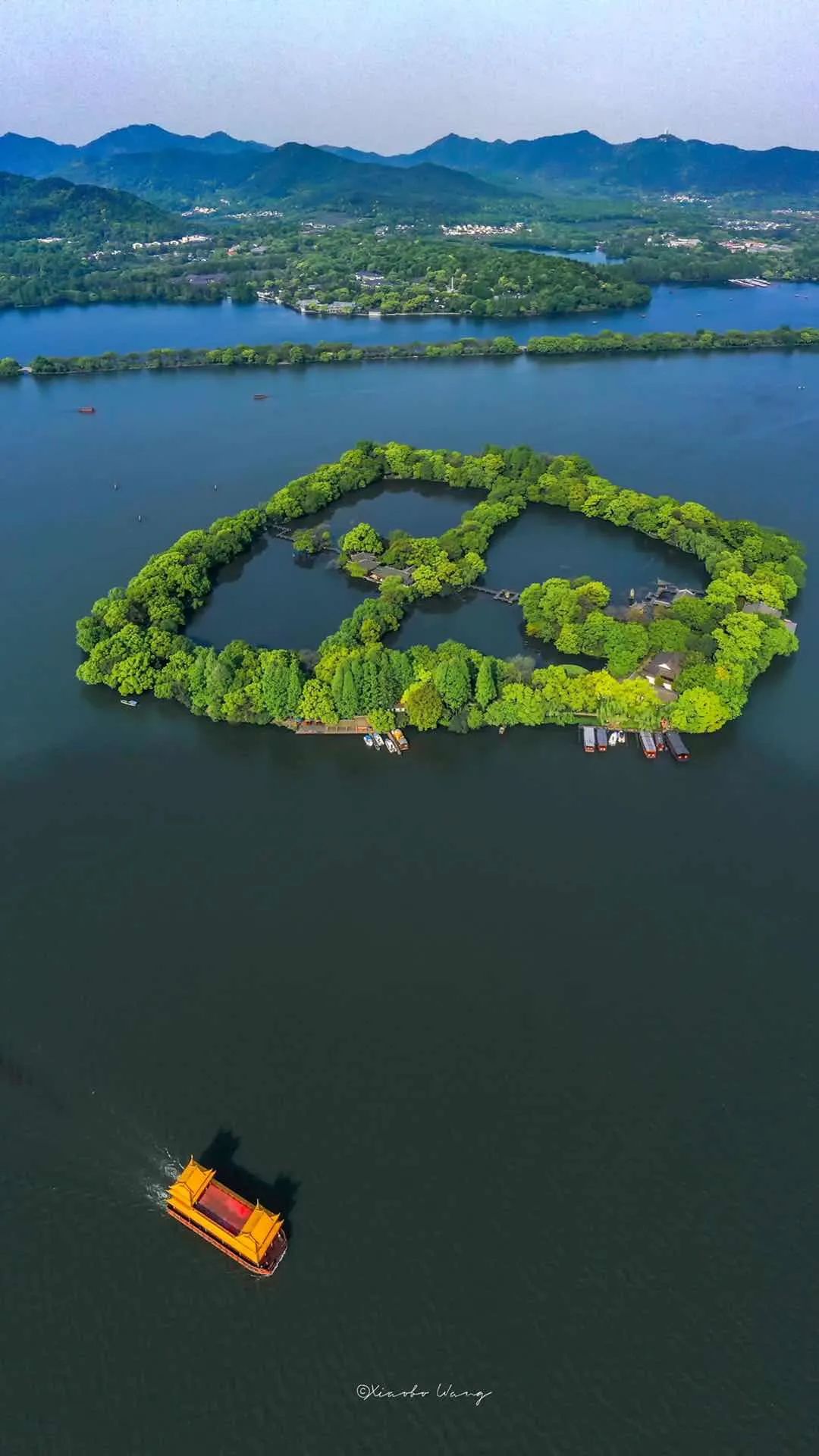 欣赏西湖的全景太美了,西湖美景实在美怎么也看不够