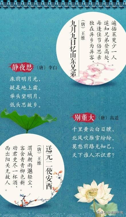 人民日报推荐：64首经典易懂古诗词，脍炙人口，流传千年
