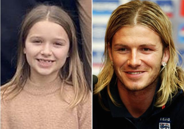 小贝一家最美照片,小贝亲子装出镜