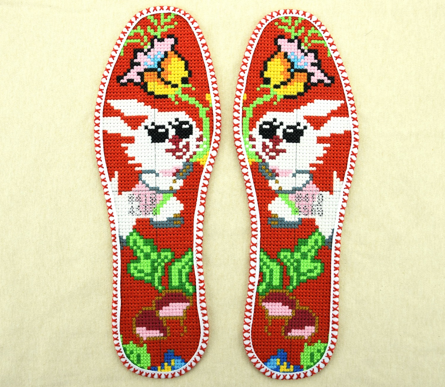 手工鞋垫有字前程似锦,手工鞋垫名不虚传