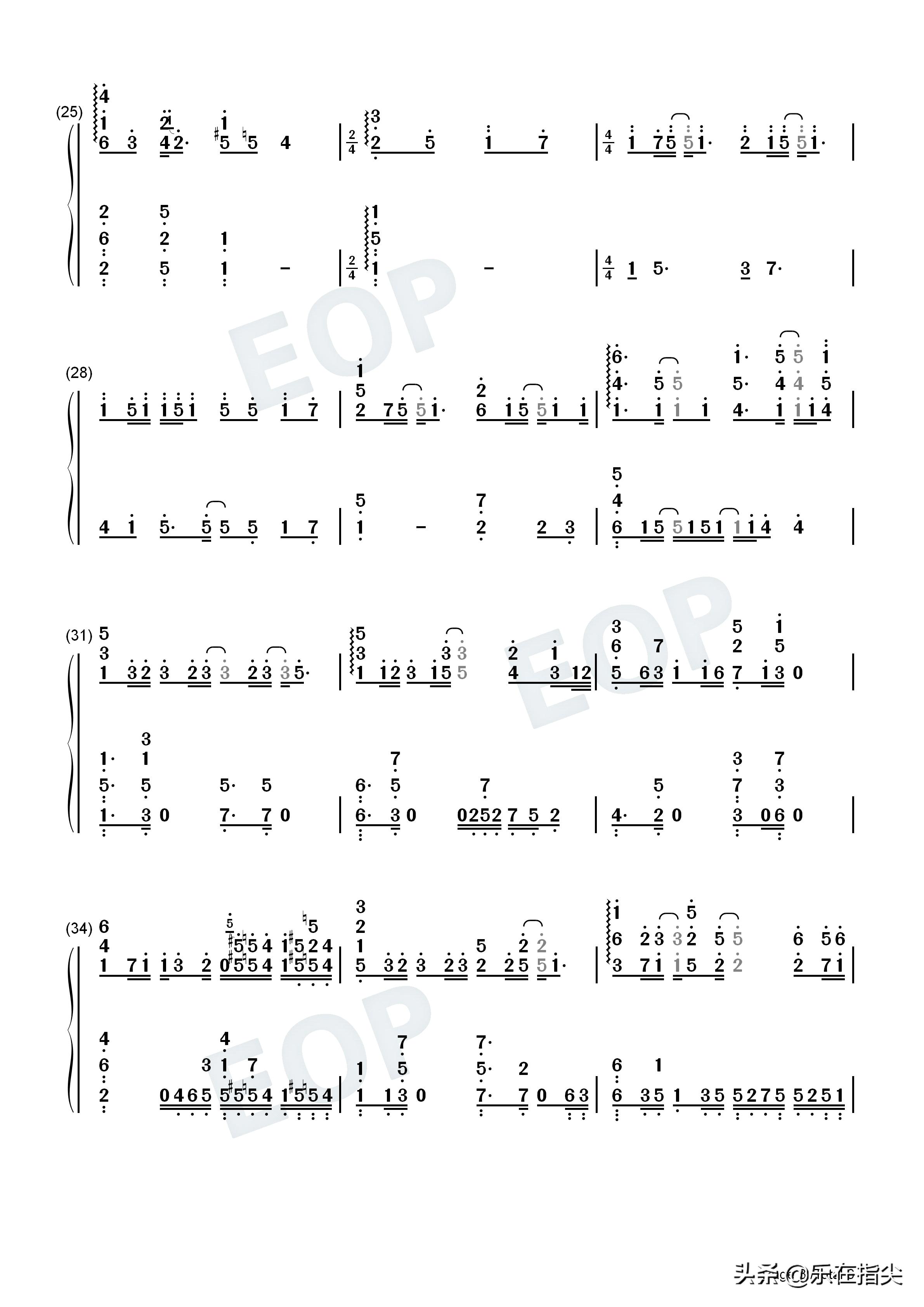 雪花落下钢琴曲五线谱,冰糖炖雪梨雪花落下简谱