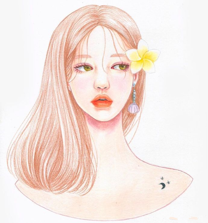 好看的彩铅画女生简单,彩铅画时尚女孩怎么画