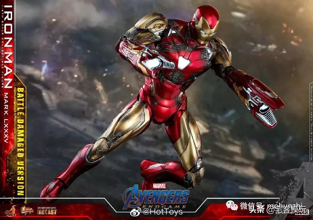 hottoys钢铁侠马克85战损,模玩hottoys