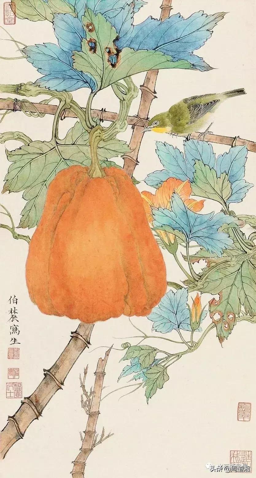 刘伯农花鸟画,刘继农国画欣赏