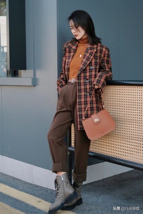 格纹西装秋冬正式搭配,2020秋冬时装单品格纹西装
