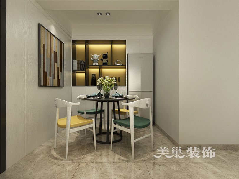 美巢装修效果图三室两厅,美巢装饰装修案例小户型