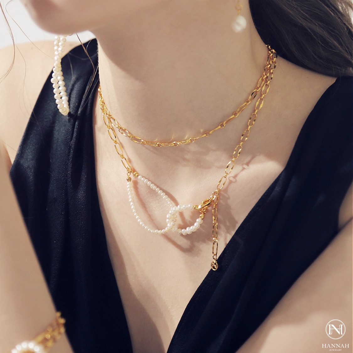 赫本风珍珠饰品,赫本轻奢时尚饰品