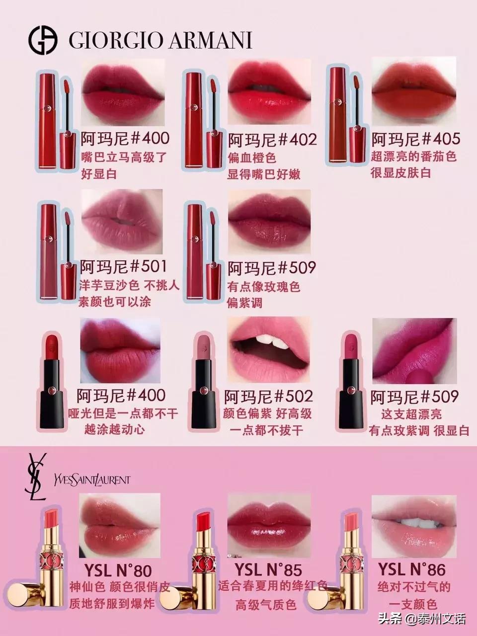 最新热门色号大牌,各大品牌热门色号