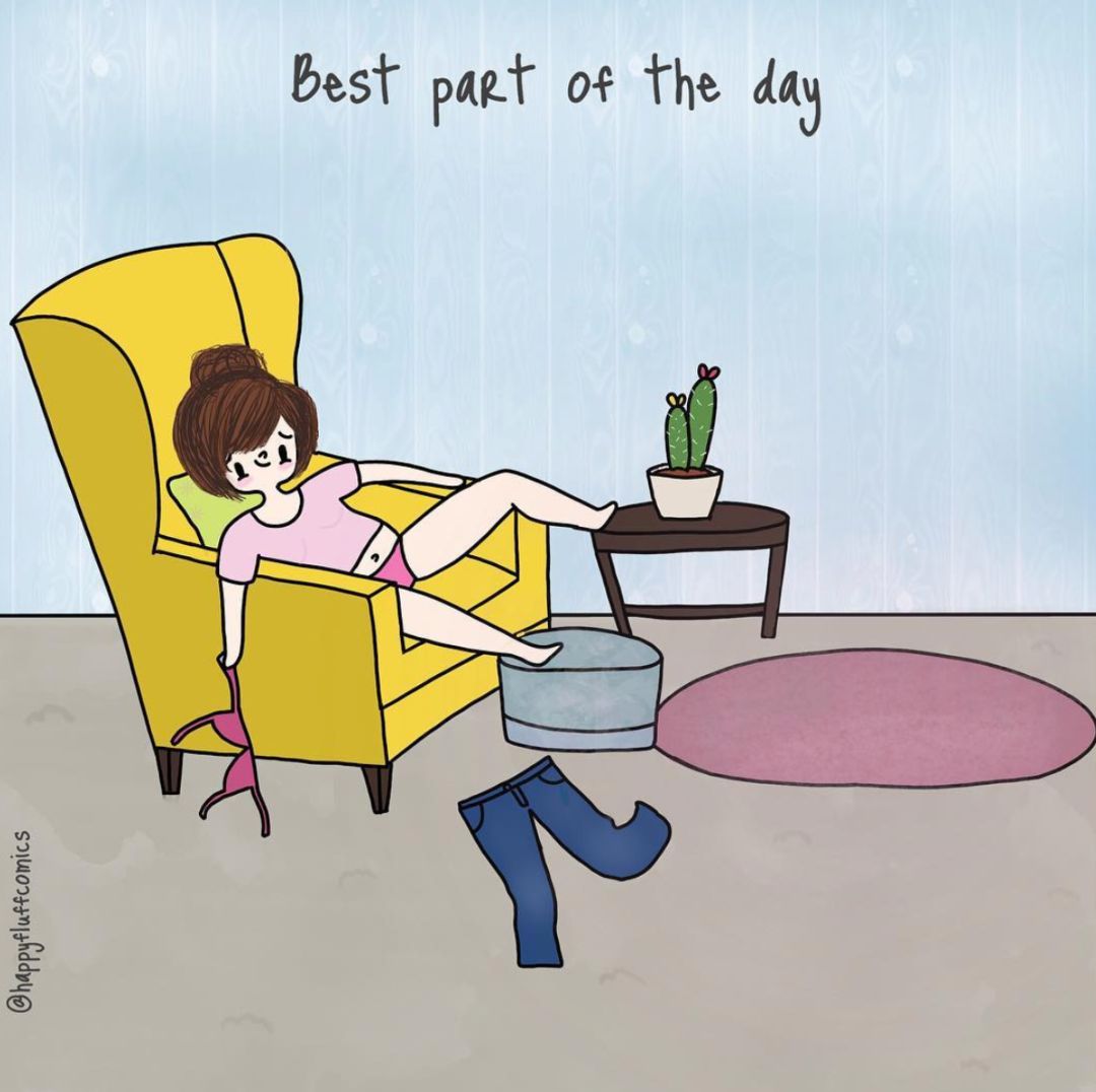 日常女性插画,女性插画生活日常