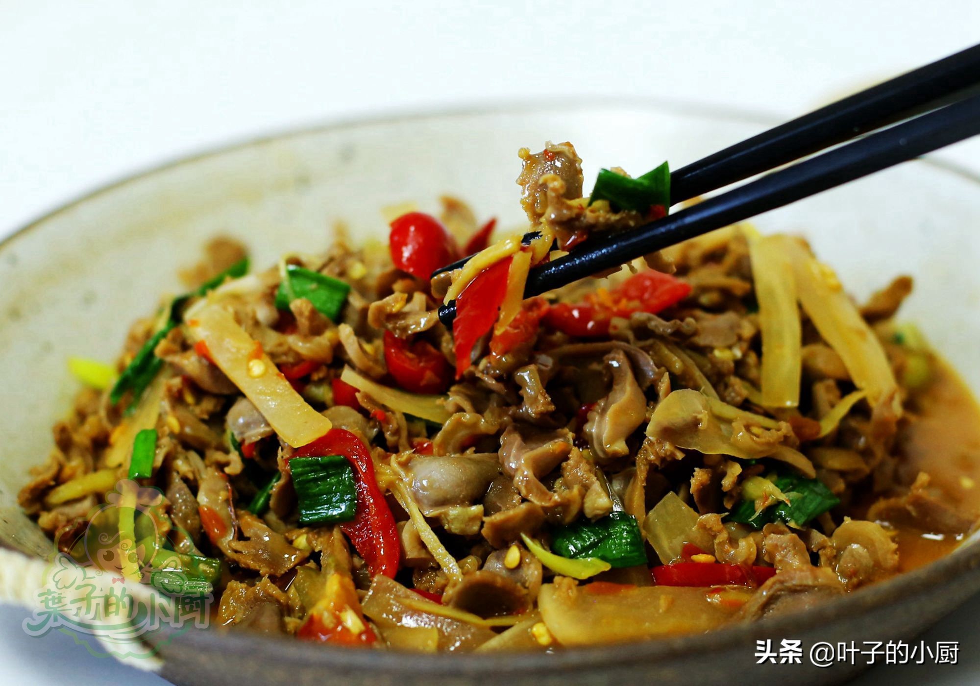 脆炒鸡胗,脆炒鸡胗教学视频