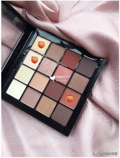 蜜桃豆沙色眼影nyx,nyx16色眼影盘画全妆